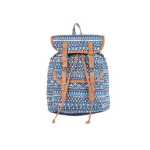 Astrid Blue Cotton Dhurry Girls Backpack Medium Size