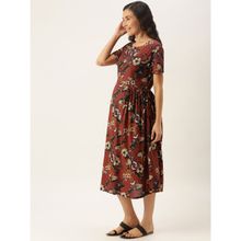 Nejo Feeding/Nursing Maternity Midi Dress - Brown