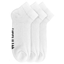 Heelium Bamboo Quarter Ankle Socks for Men, UK7-11, 3 Pairs, White
