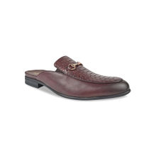 Imperio Cherry Men Textured Leather Mules