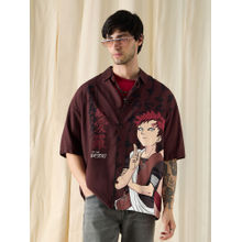 The Souled Store Official Naruto : Gaara Of The Desert Oversized Shirts Brown