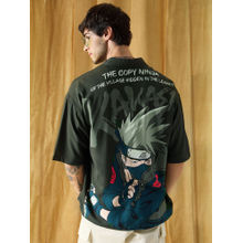 The Souled Store Official Naruto : Kakashi Ninja Oversized Shirts Black