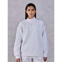 Kica Fleece Oversized Sweatshirt With Contrast Piping For Everyday