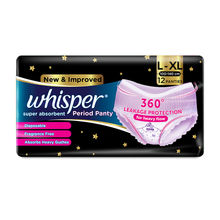 Whisper Super Absorbent Period Panty L-XL - 12 Pants