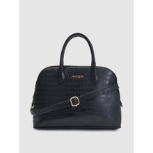 Pearlure Scarlett Bowling Bag Handbag for Women Italian Vegan Leather- Black