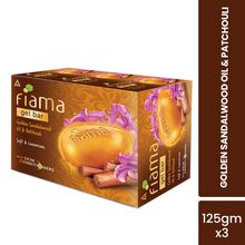 Fiama Golden Sandalwood Oil & Patchouli Gel Bar for Glowing Skin (Pack of 3 Soaps)