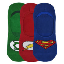 Balenzia X Justice League Men's No Show Socks, Pack Of 3 - Multi-Color (Free Size)