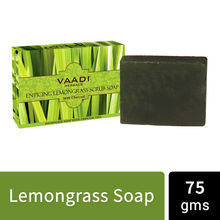 Vaadi Herbals Enticing Lemongrass Scrub Soap With Charcoal