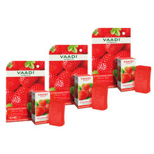 Vaadi Herbals Strawberry Facial Bar - Pack of 3
