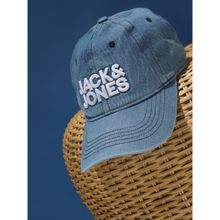 Jack & Jones Blue Denim Baseball Cap