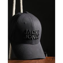 Jack & Jones Black Logo Print Baseball Cap