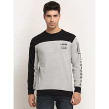 Cantabil Men's Grey Melange Sweatshirt