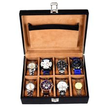 Leather World 8 Slots Watch Box Organizer for Men and Women