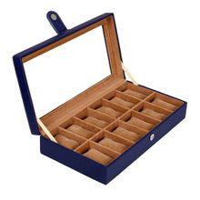 Leather World 12 Slots Watch Box Organizer for Men and Women with Transparent Display