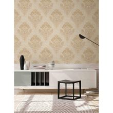 Excel Wallpaper Gold Of Baltic In Beige With Damask Motifs