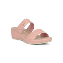Bata Comfit Women's Pink Wedges Sandals