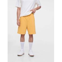 FEIER Yellow High Waist Solid Shorts