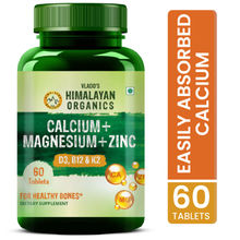 Vlado's Himalayan Organics Calcium Magnesium Zinc Vitamin D3 & B12 Bone & Joint Support Tablets