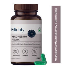 Miduty Magnesium Relax Chelated Migraine High BP Constipation Magnesium Bisglycinate