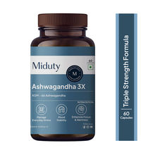 Miduty KSM 66 Ashwagandha 3x Stress Mood Stamina Cortisol Purely Potent