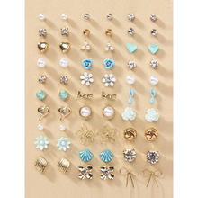 Jewels Galaxy Jewellery For Women Gold Plated Multicolor Studs Quirky (Pack of 30)