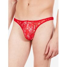La Intimo Lace Comfy Red Thong Brief