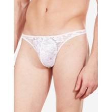 La Intimo Lace Comfy White Thong Brief