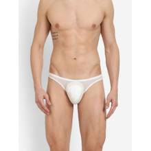 La Intimo Fine Mesh Comfy White Thong Brief