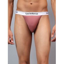 La Intimo Go Soft Minicheek Mauve Thong Brief
