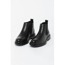 Snitch Black Solid Casual Boots