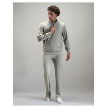 Monte Carlo Men Solid Grey High Neck Full Sleeve Sweatshirt and Track Pant