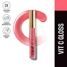 Lakme Superglow Glass Finish Lip Gloss oil With Vitamin C For Instant Shine - Peachy Nude