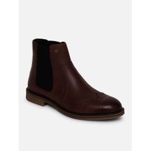 EZOK Mens Casual Slip On Chelsea Boots Brown