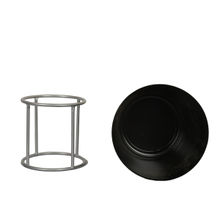 Manor House Black Planter With Metal Riser 9.6 Inches