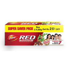 Dabur Red Paste Mega Super Saver 200gm Pack of 2 Get Rs. 21/-OFF