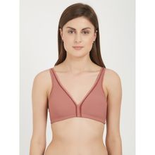 SOIE Womens Polyamide Soft Cup Moulded Non-Wired Bra - CINNAMON