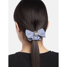 Blueberry Blue Bow Scrunchies