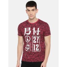 Being Human Men Printed Red T-Shirt
