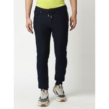 WAIMEA Medium Blue Striped Skinny Fit Denim Joggers