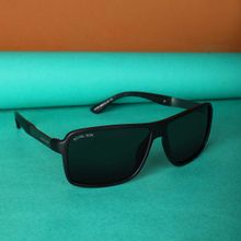 Royal Son Rectangular Polarized Men Sunglasses Black Lens - CHI00123-C1