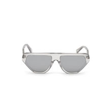 Diesel Silver Frame With Light Grey Lens Irregular Shape Men Sunglass