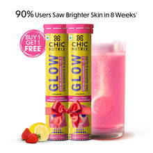 Chicnutrix Glow - Japanese Glutathione & Vit. C Skin Brightening Strawberry Lemon - 20 Tablets