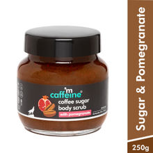 MCaffeine Coffee Sugar Body Scrub with Pomegranate for Smooth Skin - Ultra Fine Scrub to Remove Tan