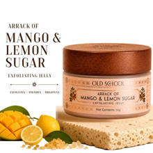 Old School Mango & Lemon Sugar Jelly Face Scrub for Radiant Glow & Hydration Removes Dead Skin