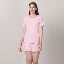 Mackly Womens Nightsuit Shorts Set - Pink