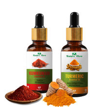 Nature Glow Herbal Kumkumadi & Turmeric Essential Oil - Pack Of 2