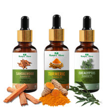 Nature Glow Herbal Sandalwood & Termaric & Eucallypatus Essential Oil - Pack Of 3