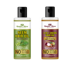 Nature Glow Herbal Neem & 4 In 1 Onion Hair Oil - Pack Of 2