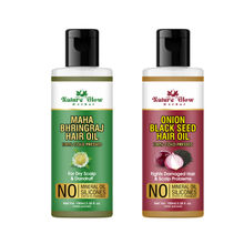 Nature Glow Herbal Bhringraj & Onion Black Seed Hair Oil - Pack Of 2