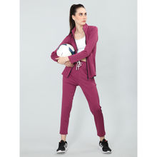 Chkokko Women Sports Zipper Running Winter Track Suit-Pink (Set of 2)